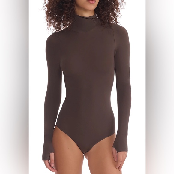 Commando Other - COMMANDO Ballet Body Turtleneck Thong Bodysuit | Cadet